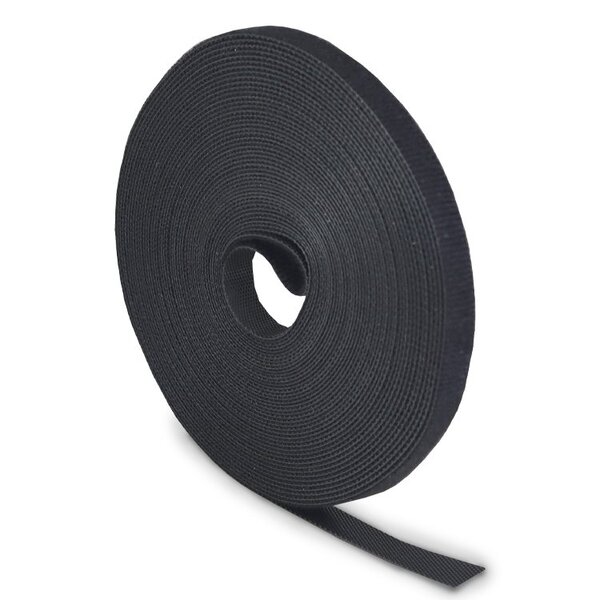 Fita Fecho De Contato | Organizador De Cabos Preto | Rolo 10m